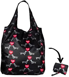 Re-Uz Lifestyle Shopper Foldable Reusable Shopping Grocery Bag - I Love Mini Dachshunds