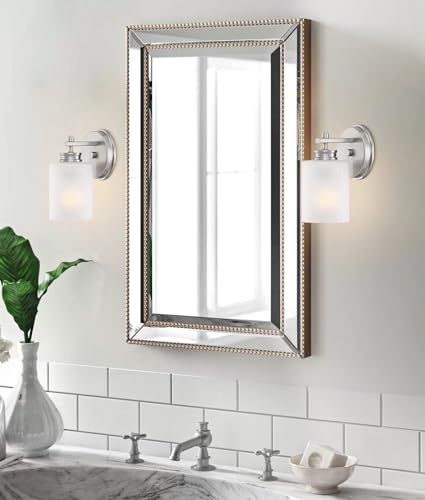 Image of Kira Home Phoebe 8 inch Modern Industrial Wall Sconce for Bathroom Vanity