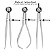 Acrux7 3Pcs 8 Inch Long Spring Caliper Set, Carbon Steel Outside Divider Caliper Compass, Calipers Measuring Tool for Wood Turning Lathe Projects