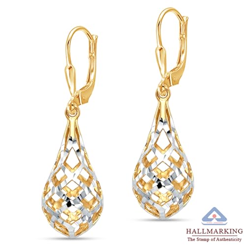 Image of TRUESILVER ACPL 925 Sterling Silver Drop Earrings for Women & Girls | BIS Hallmarked Elegant Dangle Earrings | Stylish Leverback Everyday & Gift Jewelry