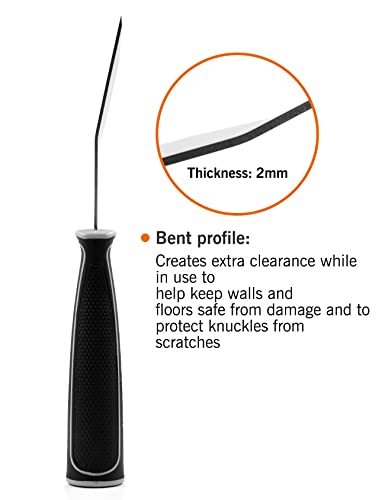 Rollingdog 3 Inch Chisel Pole Scraper - Stainless Steel Bent Blade With Anti-Slip Rubber Handle, Heavy Duty Paint Remover Scraper Tool #TOP2