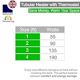 Morris Tubular Heater 1ft, 2ft, 3ft, 4ft Tube Heater With Built In Thermostat Green house Bathroom Conservatory (1FT (55w)) - Image 8