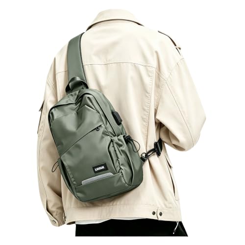 Mochilas com alça SEAFEW Táticas, Verde, 11.8 x 8.7 x 3.9 inches, Mochilas Sling