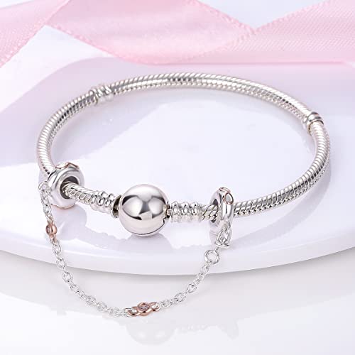 Mula 925 Sterling Silver Safety Chain For Charms Bracelets Dangle Pendants Beads Cute Cat Jewelry Gift For Women Girls #TOP1