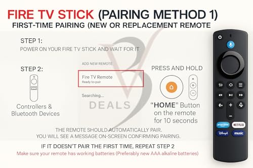 Image of Compatible with AMZ Fire Tv Stick Remote Only Original Suitable for 3rd Generation Model Bluetooth Remote Control Voice Command Feature - Pairing Must (AmzFire TV)