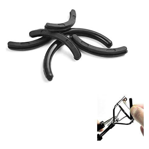 Leline's Eyelash Curler Refill Pads, 6pcs Rubber Replacement Pads for Standard Eyelash Curler (Black) Cover