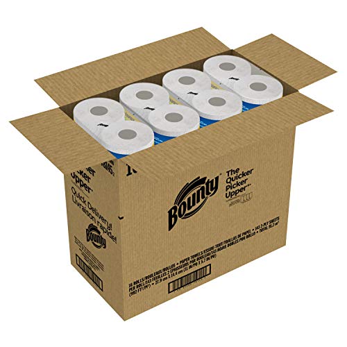 Bounty Quick-Size Paper Towels, White, 16 Family Rolls = 40 Regular Rolls
