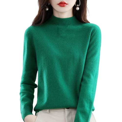 La mejor selección de Jerseys para Mujer los 10 mejores. 45 Suéter De Cuello Alto Para Mujer,Suéteres De Cachemira Para Mujer,Jerseys De Punto De Jersey Suave De Manga Larga Con Cuello Redondo 100% Cachemira (Verde,XL)