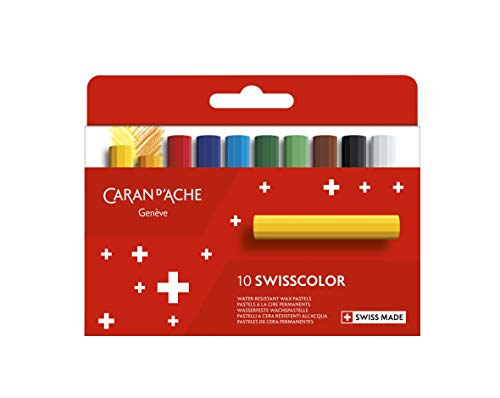 Caran d'Ache Swisscolor Wax Pastels - Set of 10