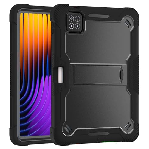 Image of WHITBULL 3 Layer Armor case Cover with Kickstand Compatible with iPad Air 11 Inch Case M4 /M3 /M2 (2026 /2025 /2024), iPad Air 5th /4th Gen (2022 /2020) with S Pen Holder, Black