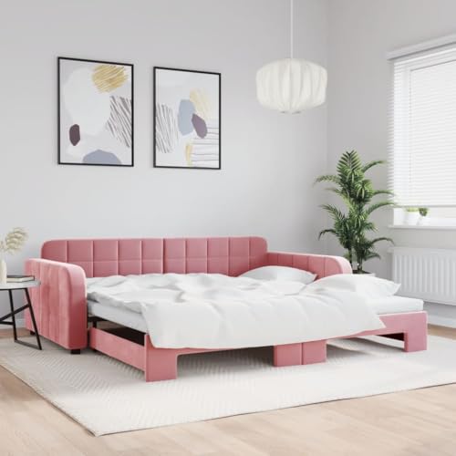 Vetnasa Sofá Cama Nido tercio Rosa 100x200 cm Mobiliario, Camas y Accesorios, Camas y somieres Rosa 44,25 KG