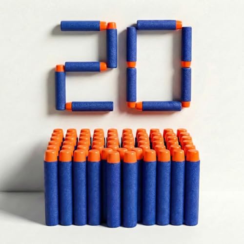 Image of Foam Bullet Dart Bullets for Strike Elite Guns Darts for N-Strike Elite Series Blasters Soft Refill /Nerf Bullets /Nerf Gun Ammo /Foam Blaster Bullets Darts for Toys Guns (Blue 20 Pcs)