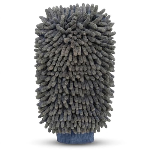 Image of Premium Car Wash Mitt | Extra Plush, Dual-Sided Microfiber Chenille Wash Glove | Ultra Soft & High Absorbency | Scratch-Free Cleaning Mitt for Cars & Bikes | Pack of 1