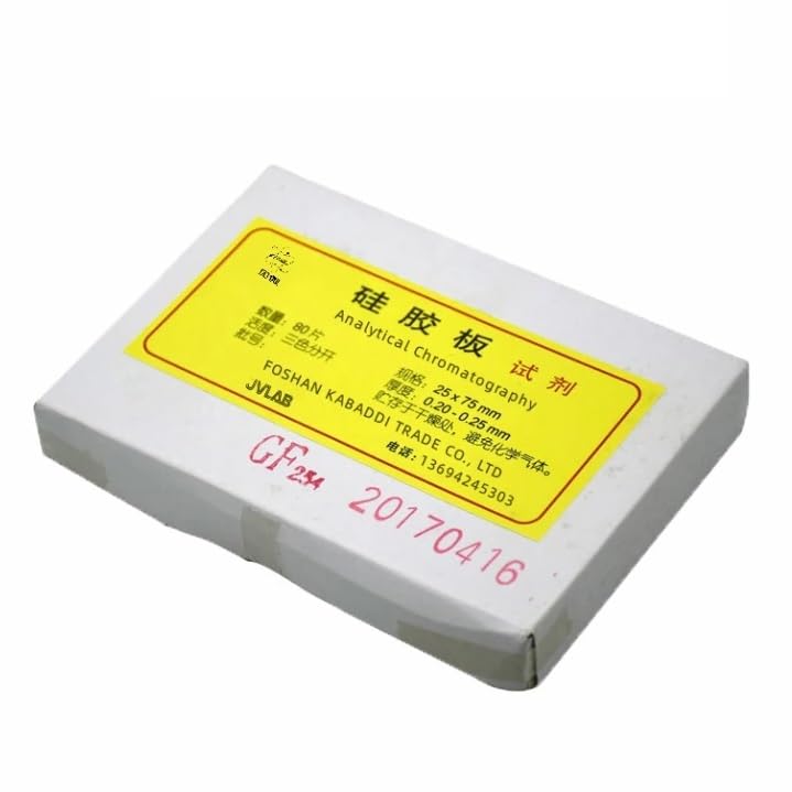 Placa de sílice for cromatografía en capa fina, placa de cromatografía analítica TLC tipo GF254 con yeso calcinado y sustancias fluorescentes(100x150mm 10 pc)