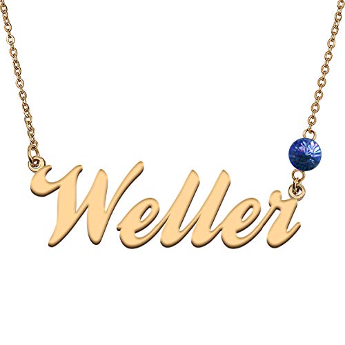 HUAN XUN Custom Choker Birthstone Weller Name Necklace Best