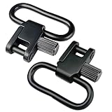 2 Pcs QD Sling Swivel Mount, 1.25 Inch Sling Mounts, Quick Detach Push Button, Heavy Duty 2-Point Sling Attachment Clips, Sling Swivels for Strap