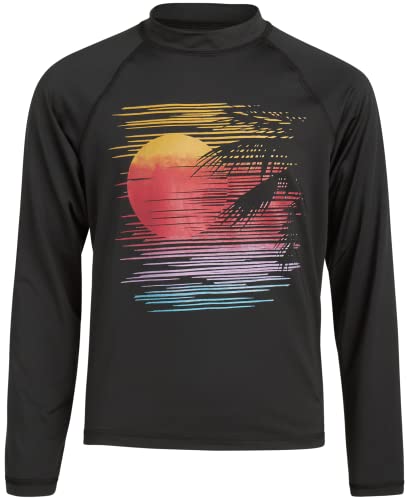 Big Chill Boys' Rash Guard Swim Shirt - UPF 50+ Long Sleeve UV Sun Protection Swim Shirt Quick Dry (Size: 5-16)