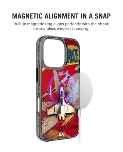 Image of DailyObjects Jet Ranger Stride 2.0 Magnetic Case Cover Compatible with iPhone 16 Pro Max | Wireless Charging Slim Back Cover | 2 Layer Edge Protection & Shockproof
