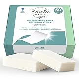 Korela Natur Detergente en Tiras Ecológico - 50 Tiras para hasta 100 Lavados - Biodegradable y Libre de Disruptores Endocrinos - Ideal para Pieles Sensibles y Viajes - Aroma Lino