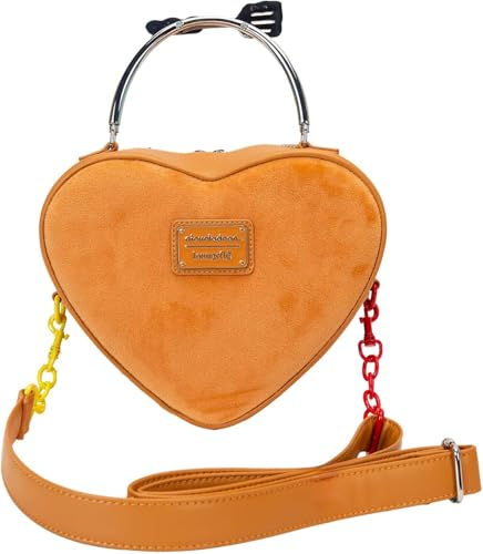 Loungefly Nickelodeon Spongebob Krabby Patty Heart Plush Crossbody Bag w/Detachable Charm Accessory | Made with Love4