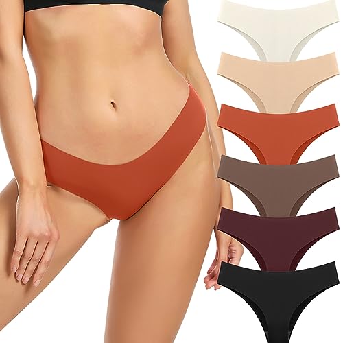 Recopilación de Braguitas para Mujer los 10 mejores. 48 QDJOY Set de 6 Bragas Estilo Bikini Sin Costuras, Bragas sin Costuras Mujer, cómodas y Suaves Bragas Invisibles para Vestidos, Fiestas, Regalos