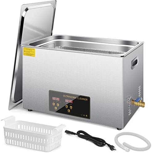 Olenyer 30L Ultrasonic Cleaner Machine with Heater and Timer Lab Professional Ultra Sonic Glasses Cleaning Hypersonic Heated Large Carburetor for Eyeglass,Jewelry,Gun Parts,Watches,Denture