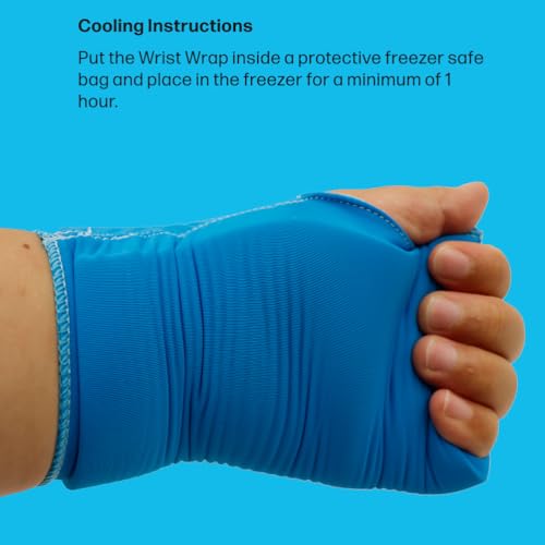 Wrist Wrap Cold Hand Therapy Gloves, Hand Ice Pack, Ice and Heat Therapy Pain Relieving Mittens | Microwavable and Freezable, Arthritis, Finger and Hand Injuries, Carpal Tunnel (Blue (1 Pack))