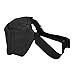 DALIX 3 Pocket Fanny Pack in Black