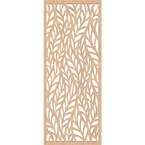 Image of Ortonville Decorative Pierced Fretwork Wood Wall Panels, 9 3 /8 inchW x 24 3 /8 inchH x 3 /8 inchT, Hickory