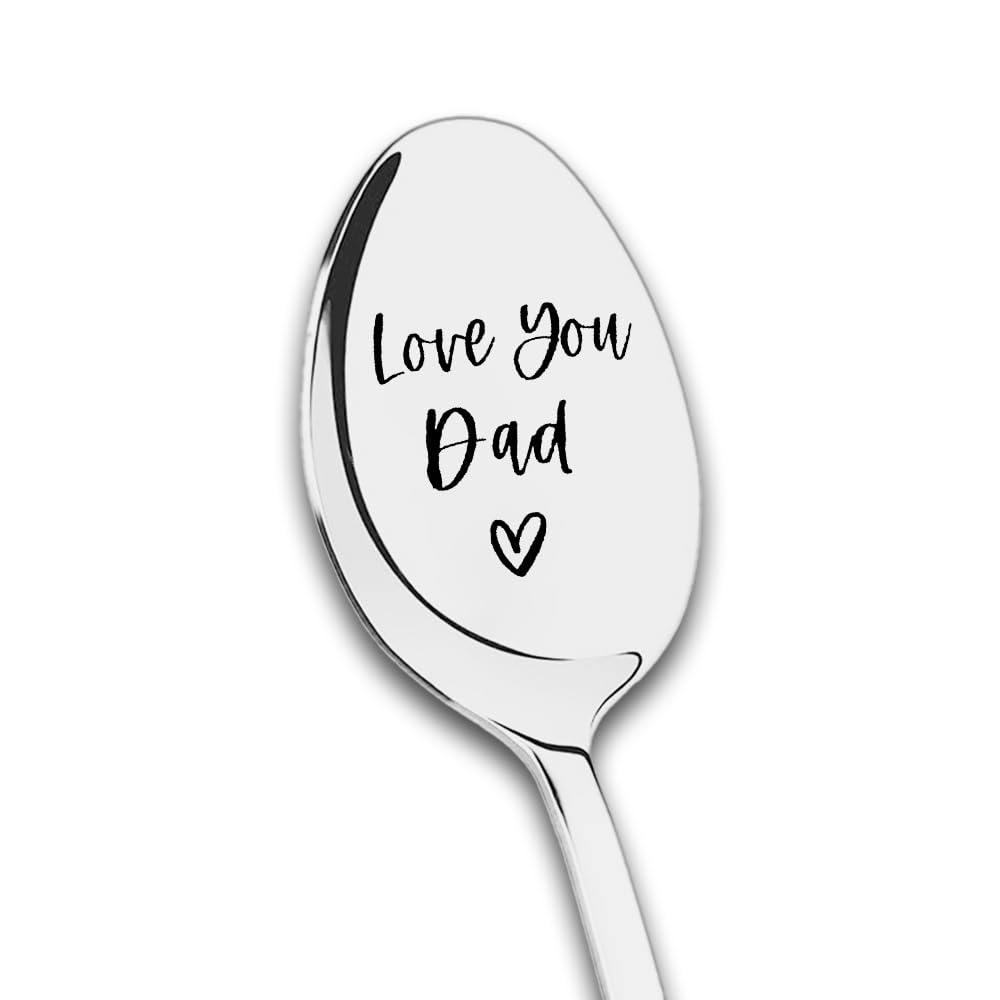 Love You Dad Spoon Gifts for Dad Birthday Christmas Gift for Dad Father Christmas Birthday Gifts for Daddy Coffee Tea Lover Gifts for Father Dad Retirement Gifts for Stepdad Stepfather