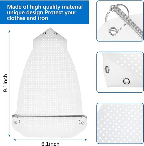 Image of VATTU Ironing Shoe Cover Ironing Accessories Iron Soles Aluminum Material Electric Iron Assistant Tool Safe Slip on for Electric Iron Sole Quick Install Cover Most Standard Size Iron