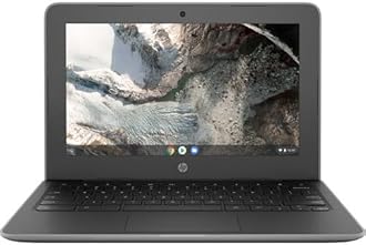HP Chromebook 11 G7 EE 11.6" Laptop, Intel Celeron N4000, 4GB RAM, 16GB eMMC SSD (6QY22UT#ABA) (Renewed)