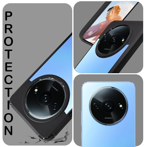 Image of A rtistque Hard Clear Back Cover Case for Redmi A3 /Poco C61 | Shockproof TPU | Acrylic Armor Case for Redmi A3| Stylish Protective Design - Transparent