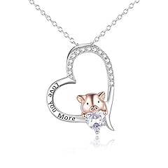 Silver-Love You More Pig Necklace