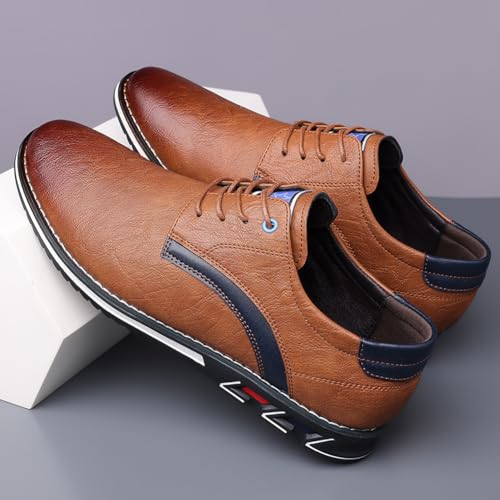 Image of Men's Premium Stylish Oxford Shoes Casual Lace Up Walking Business Driving Dress Shoes