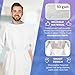 AMZ Medical Supply Disposable Isolation Gown, Large. Pack of 10 White Microporous 50 GSM PPE Gowns Disposable. Personal Protective Gown with Elastic Wrists, Thumb Loops, Waist Neck Ties, No Pockets