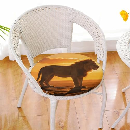 Cojín circular de león para suelo y decoración del hogar en terrazas 7