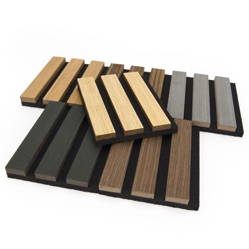 Image of Art3d 6 x 4.7 in Soundproof Wood Texture Wall Panel, Sample Pack - 6 Colors