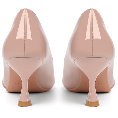 Kitten Heels for Women Leather Comfortable Closed Toe Pointed Toe Heels Wedding Party Dress Pumps Shoes4