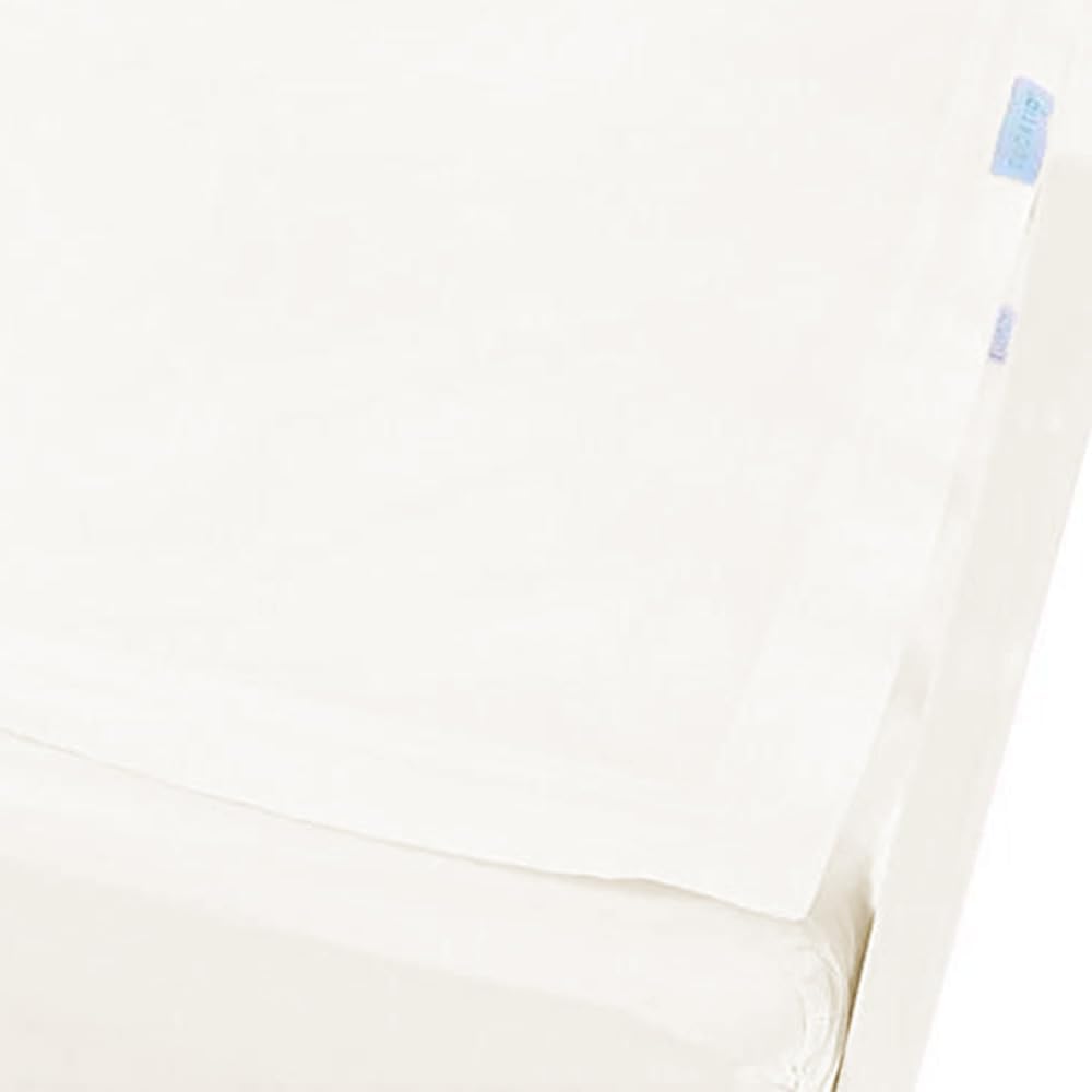 QuickZip Crib Extra Zip-On Sheet (SecureFit Wraparound Base Not Included) - Faster, Safer, Easier Baby Crib Sheets - Ivory 100% Cotton - Fits All Standard Crib Mattresses