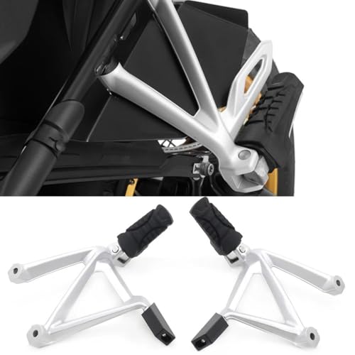 Support repose-pieds arrière moto argenté anti-vibration pour R1200 GS LC