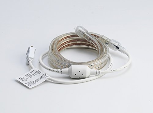 CBConcept UL Listed, 3.3 Feet, 360 Lumen, 3000K Warm White, Dimmable, 120V AC Flexible Flat LED Strip Rope Light, 60 Units 3528 SMD LEDs, Indoor Outdoor Use, Accessories Included, Ready to use - Thumbnail 3
