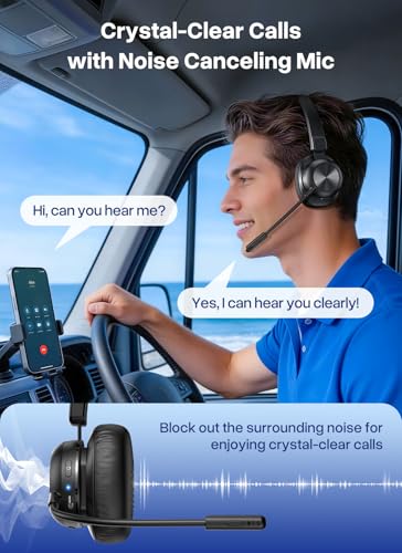 Image of Trucker Bluetooth Headset, Wireless Headset with Microphone