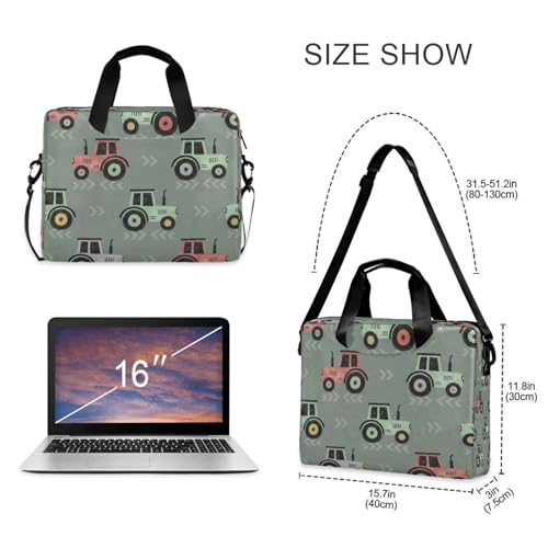 Bolso para laptop con patrón colorido de tractor miniatura 5