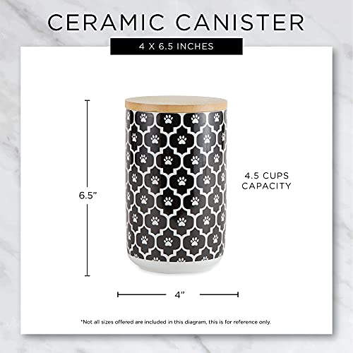 Bone Dry Lattice Collection Pet Bowl & Canister, Treat Canister, 4x6.5", Gray by Bone Dry - Image 6