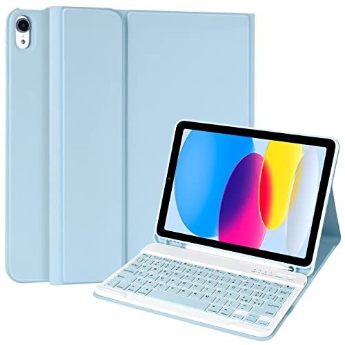 CC Store Cover con Tastiera per iPad A16 11 Generation 2025/10 Generazione 2022, Italiano QWERTY Tastiera per ipad 11Gen 11pollici/ipad 10Gen 10.9, con Senza fili Staccabile Custodia con Portapenna