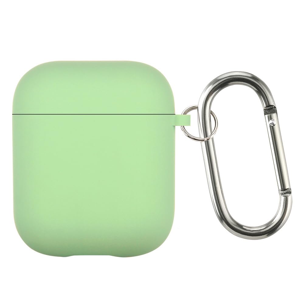 Boxome Case Cover for Apple AirPods 1 & Airpods 2 | Silicone Case with Inner Microfiber Lining & Keychain Hook| Only for Apple Airpods | Sky Blue