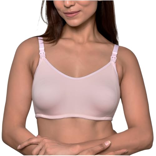 Image of Inner Sense Organic Cotton Bamboo Nursing Bra for Women I Non Padded Feeding Bra with Keyhole Back Design and Wire Free I Maternity Innerwear with Full Coverage