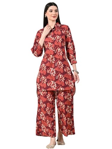 Image of feranoid Co Ord Set Collared Straight 4 Button Kurta with Plazzo