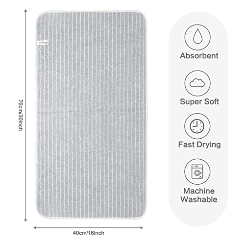 Kinhwa Microfibre Hand Towels For Bathroom 4 Pack 30Inch X 16Inch Ultra Soft Lightweight Face Towels Super Absorbent Bath Towels Ideal For Hair Spa Sports And Travel Light-Gray #TOP1